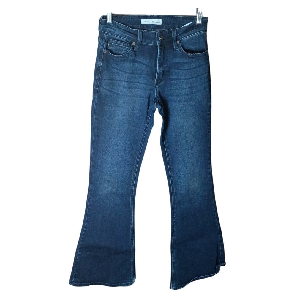 Kancan Women 5/26 Petite Dark Wash High Rise Stretch Flare Denim Jeans